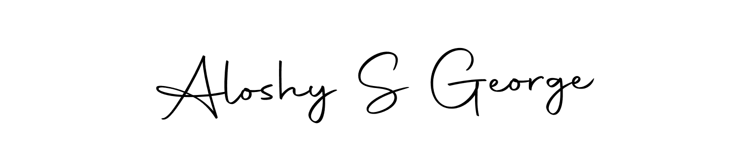 Aloshy S George stylish signature style. Best Handwritten Sign (Autography-DOLnW) for my name. Handwritten Signature Collection Ideas for my name Aloshy S George. Aloshy S George signature style 10 images and pictures png