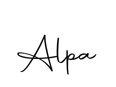 Create a beautiful signature design for name Alpa. With this signature (Autography-DOLnW) fonts, you can make a handwritten signature for free. Alpa signature style 10 images and pictures png