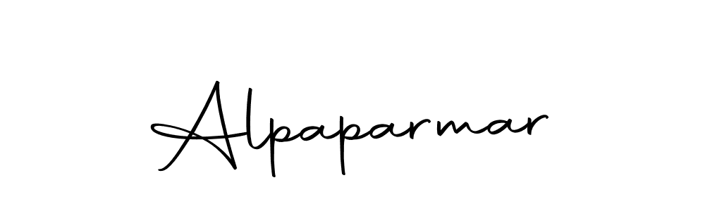 Create a beautiful signature design for name Alpaparmar. With this signature (Autography-DOLnW) fonts, you can make a handwritten signature for free. Alpaparmar signature style 10 images and pictures png