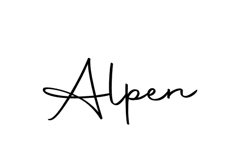 Create a beautiful signature design for name Alpen. With this signature (Autography-DOLnW) fonts, you can make a handwritten signature for free. Alpen signature style 10 images and pictures png