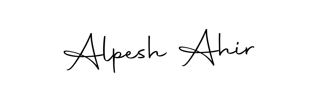 How to make Alpesh Ahir signature? Autography-DOLnW is a professional autograph style. Create handwritten signature for Alpesh Ahir name. Alpesh Ahir signature style 10 images and pictures png