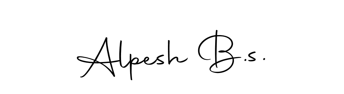 How to make Alpesh B.s. name signature. Use Autography-DOLnW style for creating short signs online. This is the latest handwritten sign. Alpesh B.s. signature style 10 images and pictures png