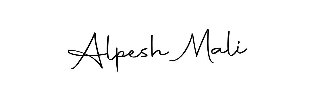 How to make Alpesh Mali name signature. Use Autography-DOLnW style for creating short signs online. This is the latest handwritten sign. Alpesh Mali signature style 10 images and pictures png