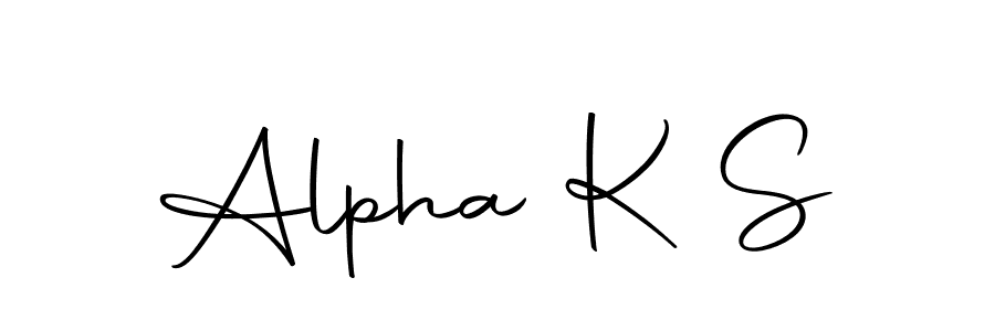 How to make Alpha K S name signature. Use Autography-DOLnW style for creating short signs online. This is the latest handwritten sign. Alpha K S signature style 10 images and pictures png