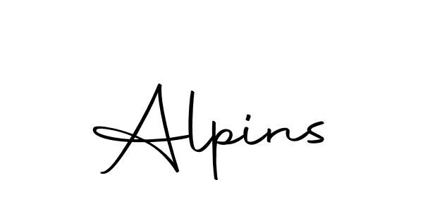 The best way (Autography-DOLnW) to make a short signature is to pick only two or three words in your name. The name Alpins include a total of six letters. For converting this name. Alpins signature style 10 images and pictures png