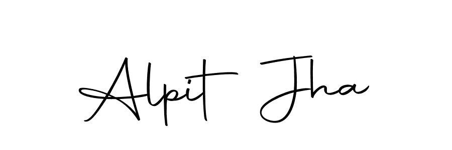 Create a beautiful signature design for name Alpit Jha. With this signature (Autography-DOLnW) fonts, you can make a handwritten signature for free. Alpit Jha signature style 10 images and pictures png