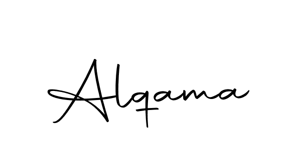 Use a signature maker to create a handwritten signature online. With this signature software, you can design (Autography-DOLnW) your own signature for name Alqama. Alqama signature style 10 images and pictures png