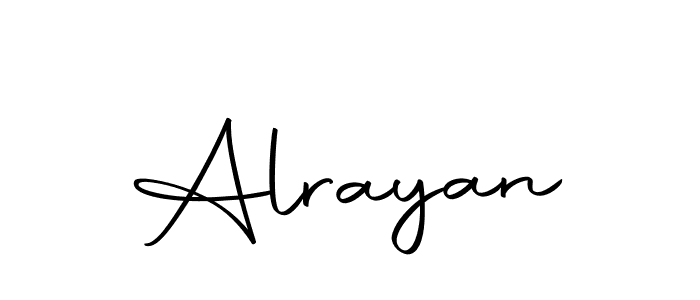 Create a beautiful signature design for name Alrayan. With this signature (Autography-DOLnW) fonts, you can make a handwritten signature for free. Alrayan signature style 10 images and pictures png