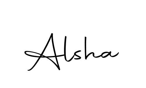 The best way (Autography-DOLnW) to make a short signature is to pick only two or three words in your name. The name Alsha include a total of six letters. For converting this name. Alsha signature style 10 images and pictures png