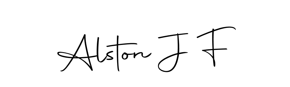 Use a signature maker to create a handwritten signature online. With this signature software, you can design (Autography-DOLnW) your own signature for name Alston J F. Alston J F signature style 10 images and pictures png