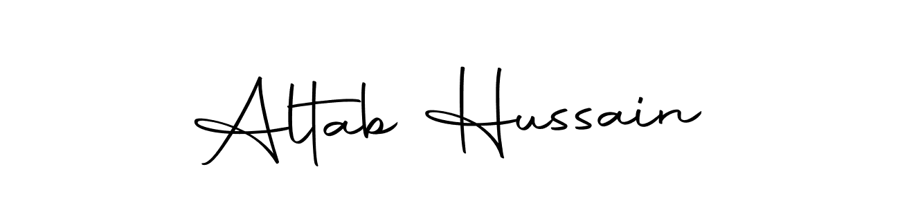 if you are searching for the best signature style for your name Altab Hussain. so please give up your signature search. here we have designed multiple signature styles  using Autography-DOLnW. Altab Hussain signature style 10 images and pictures png