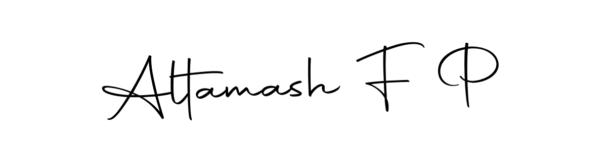 How to make Altamash F P signature? Autography-DOLnW is a professional autograph style. Create handwritten signature for Altamash F P name. Altamash F P signature style 10 images and pictures png