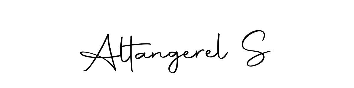 How to make Altangerel S name signature. Use Autography-DOLnW style for creating short signs online. This is the latest handwritten sign. Altangerel S signature style 10 images and pictures png