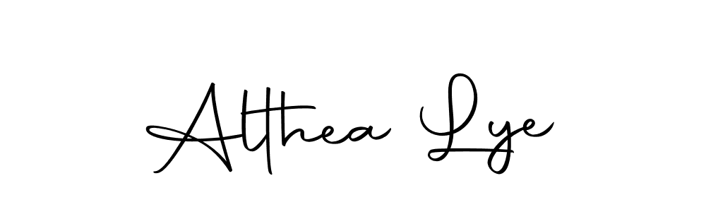 How to make Althea Lye name signature. Use Autography-DOLnW style for creating short signs online. This is the latest handwritten sign. Althea Lye signature style 10 images and pictures png