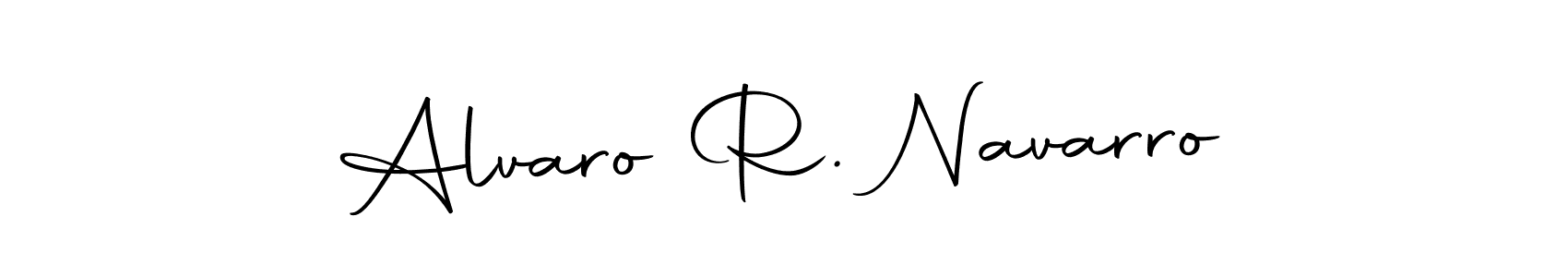 How to make Alvaro R. Navarro name signature. Use Autography-DOLnW style for creating short signs online. This is the latest handwritten sign. Alvaro R. Navarro signature style 10 images and pictures png
