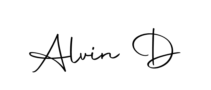 You should practise on your own different ways (Autography-DOLnW) to write your name (Alvin D) in signature. don't let someone else do it for you. Alvin D signature style 10 images and pictures png