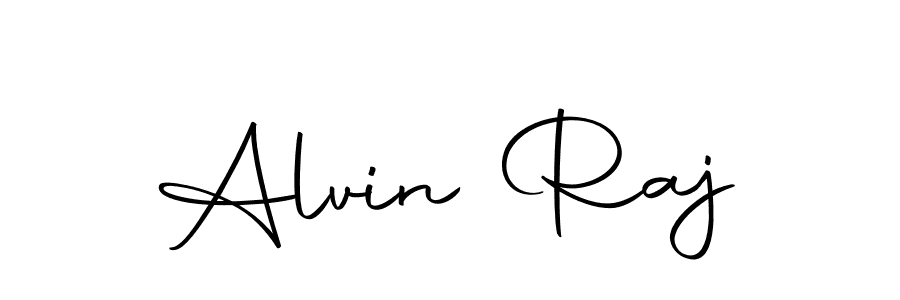 How to make Alvin Raj name signature. Use Autography-DOLnW style for creating short signs online. This is the latest handwritten sign. Alvin Raj signature style 10 images and pictures png