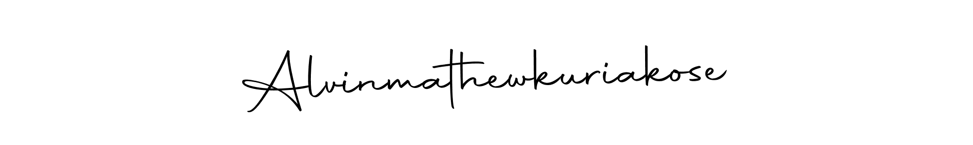 Design your own signature with our free online signature maker. With this signature software, you can create a handwritten (Autography-DOLnW) signature for name Alvinmathewkuriakose. Alvinmathewkuriakose signature style 10 images and pictures png