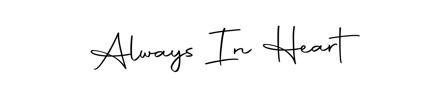 Use a signature maker to create a handwritten signature online. With this signature software, you can design (Autography-DOLnW) your own signature for name Always In Heart. Always In Heart signature style 10 images and pictures png