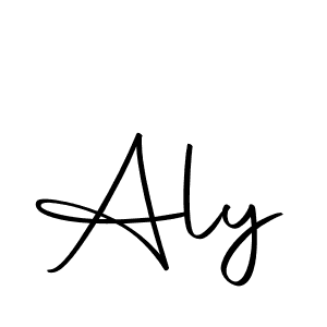 Use a signature maker to create a handwritten signature online. With this signature software, you can design (Autography-DOLnW) your own signature for name Aly. Aly signature style 10 images and pictures png