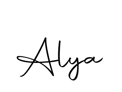 Design your own signature with our free online signature maker. With this signature software, you can create a handwritten (Autography-DOLnW) signature for name Alya. Alya signature style 10 images and pictures png