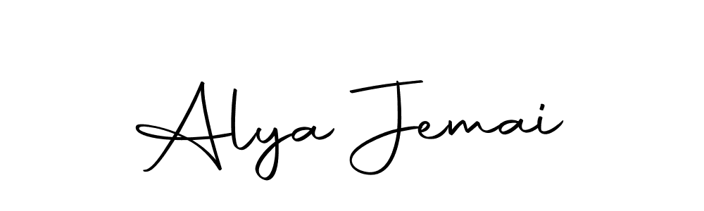 Create a beautiful signature design for name Alya Jemai. With this signature (Autography-DOLnW) fonts, you can make a handwritten signature for free. Alya Jemai signature style 10 images and pictures png