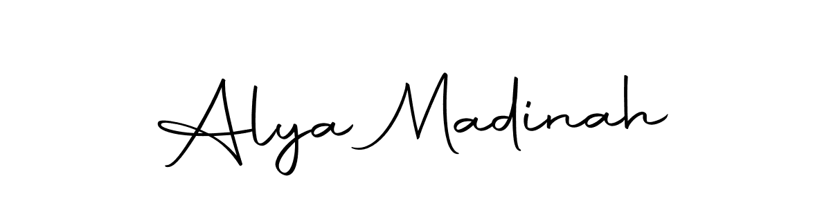 Alya Madinah stylish signature style. Best Handwritten Sign (Autography-DOLnW) for my name. Handwritten Signature Collection Ideas for my name Alya Madinah. Alya Madinah signature style 10 images and pictures png