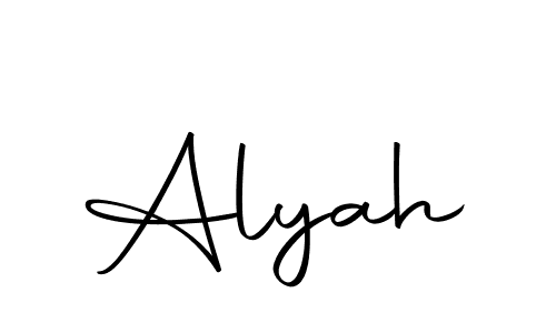 Design your own signature with our free online signature maker. With this signature software, you can create a handwritten (Autography-DOLnW) signature for name Alyah. Alyah signature style 10 images and pictures png