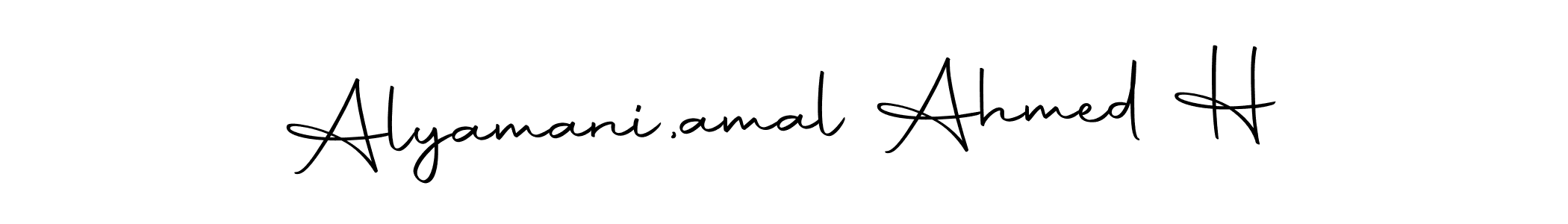 This is the best signature style for the Alyamani,amal Ahmed H name. Also you like these signature font (Autography-DOLnW). Mix name signature. Alyamani,amal Ahmed H signature style 10 images and pictures png