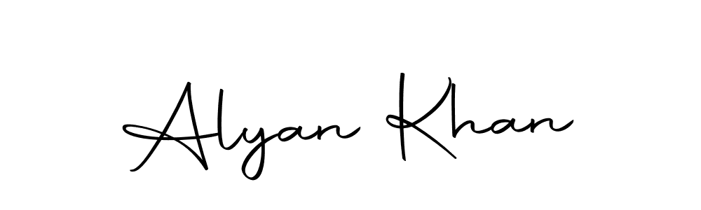 Make a beautiful signature design for name Alyan Khan. With this signature (Autography-DOLnW) style, you can create a handwritten signature for free. Alyan Khan signature style 10 images and pictures png