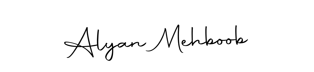 Design your own signature with our free online signature maker. With this signature software, you can create a handwritten (Autography-DOLnW) signature for name Alyan Mehboob. Alyan Mehboob signature style 10 images and pictures png