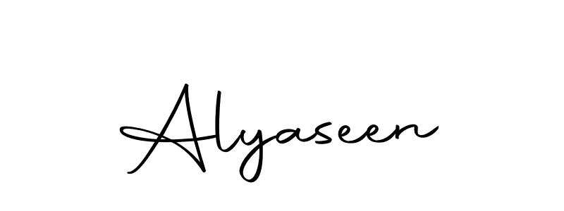 Create a beautiful signature design for name Alyaseen. With this signature (Autography-DOLnW) fonts, you can make a handwritten signature for free. Alyaseen signature style 10 images and pictures png