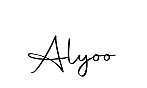 Use a signature maker to create a handwritten signature online. With this signature software, you can design (Autography-DOLnW) your own signature for name Alyoo. Alyoo signature style 10 images and pictures png