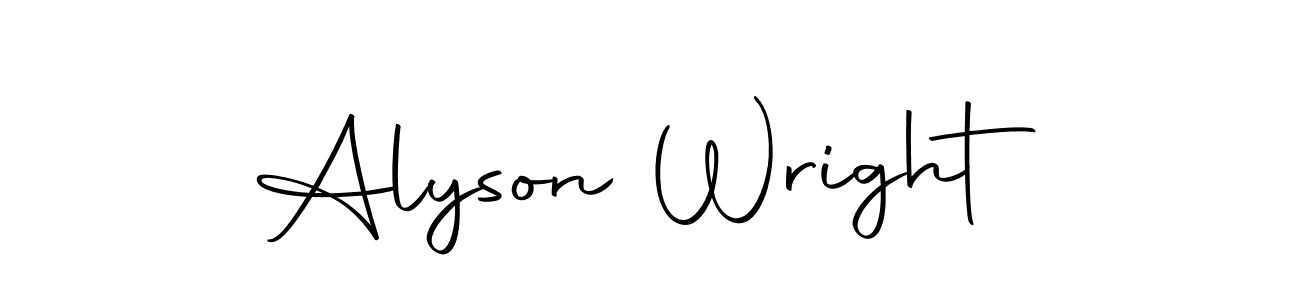 Make a beautiful signature design for name Alyson Wright. Use this online signature maker to create a handwritten signature for free. Alyson Wright signature style 10 images and pictures png