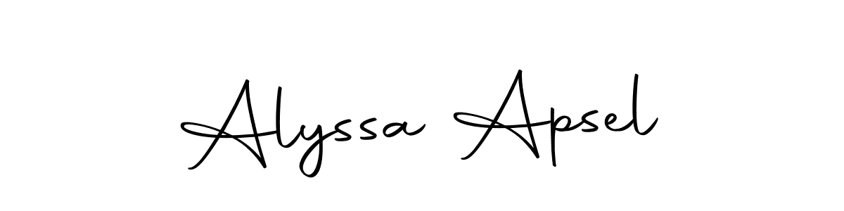 Make a beautiful signature design for name Alyssa Apsel. Use this online signature maker to create a handwritten signature for free. Alyssa Apsel signature style 10 images and pictures png