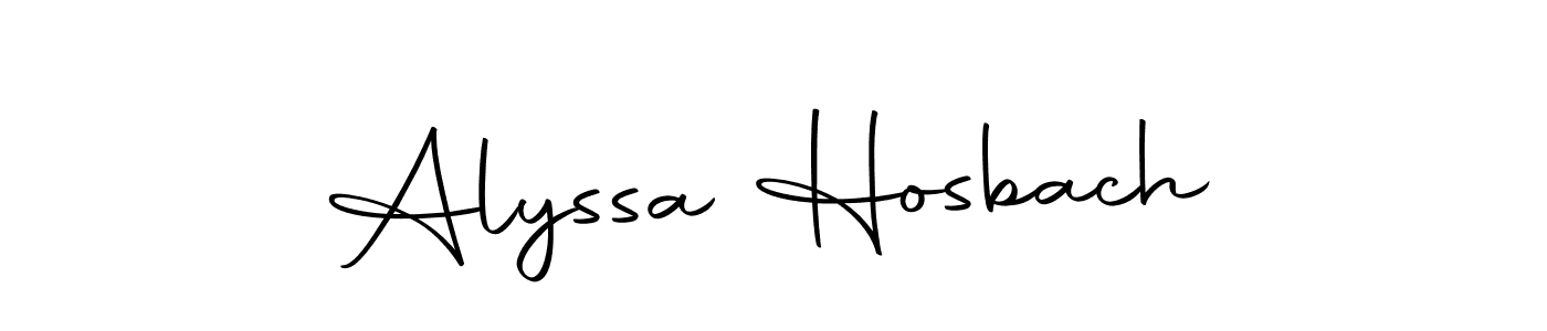 Make a beautiful signature design for name Alyssa Hosbach. With this signature (Autography-DOLnW) style, you can create a handwritten signature for free. Alyssa Hosbach signature style 10 images and pictures png