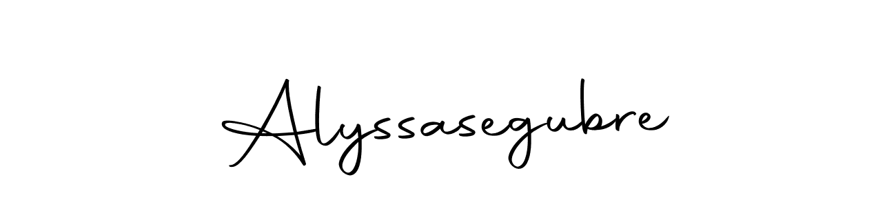 Similarly Autography-DOLnW is the best handwritten signature design. Signature creator online .You can use it as an online autograph creator for name Alyssasegubre. Alyssasegubre signature style 10 images and pictures png