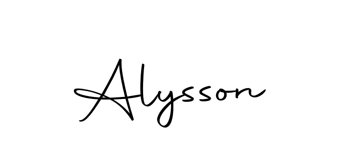 How to make Alysson name signature. Use Autography-DOLnW style for creating short signs online. This is the latest handwritten sign. Alysson signature style 10 images and pictures png