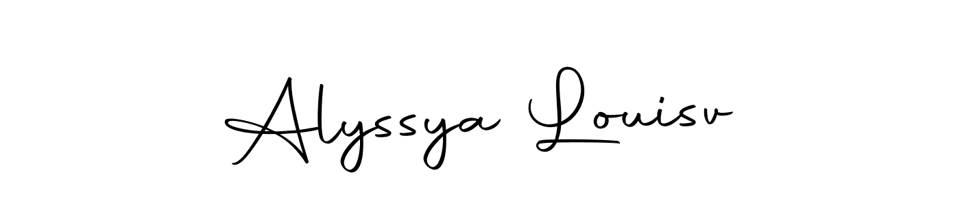 It looks lik you need a new signature style for name Alyssya Louisv. Design unique handwritten (Autography-DOLnW) signature with our free signature maker in just a few clicks. Alyssya Louisv signature style 10 images and pictures png