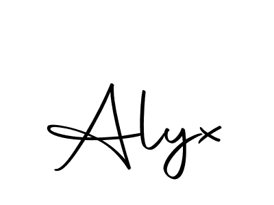 Design your own signature with our free online signature maker. With this signature software, you can create a handwritten (Autography-DOLnW) signature for name Alyx. Alyx signature style 10 images and pictures png