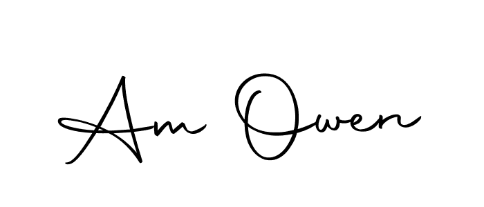 How to make Am Owen name signature. Use Autography-DOLnW style for creating short signs online. This is the latest handwritten sign. Am Owen signature style 10 images and pictures png