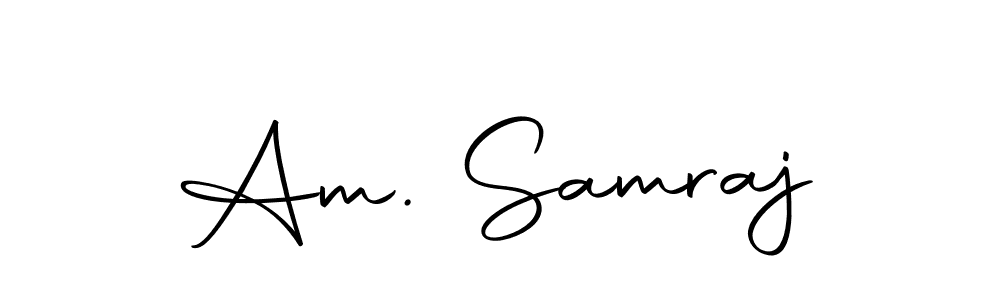 Design your own signature with our free online signature maker. With this signature software, you can create a handwritten (Autography-DOLnW) signature for name Am. Samraj. Am. Samraj signature style 10 images and pictures png