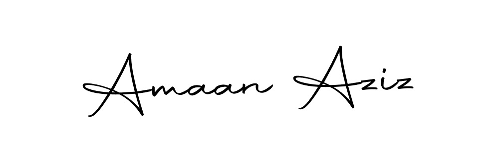 if you are searching for the best signature style for your name Amaan Aziz. so please give up your signature search. here we have designed multiple signature styles  using Autography-DOLnW. Amaan Aziz signature style 10 images and pictures png