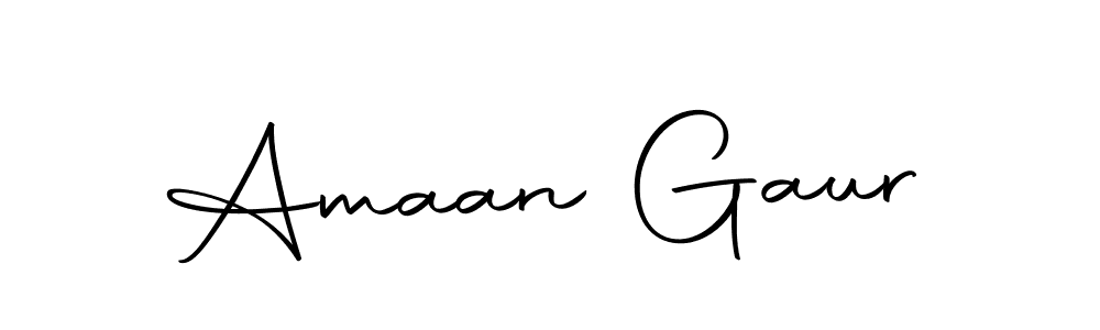 How to make Amaan Gaur name signature. Use Autography-DOLnW style for creating short signs online. This is the latest handwritten sign. Amaan Gaur signature style 10 images and pictures png