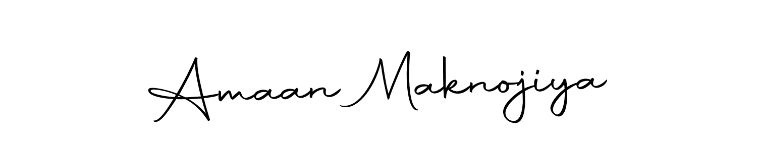 How to make Amaan Maknojiya name signature. Use Autography-DOLnW style for creating short signs online. This is the latest handwritten sign. Amaan Maknojiya signature style 10 images and pictures png