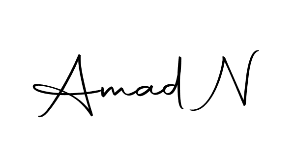 How to make Amad N signature? Autography-DOLnW is a professional autograph style. Create handwritten signature for Amad N name. Amad N signature style 10 images and pictures png