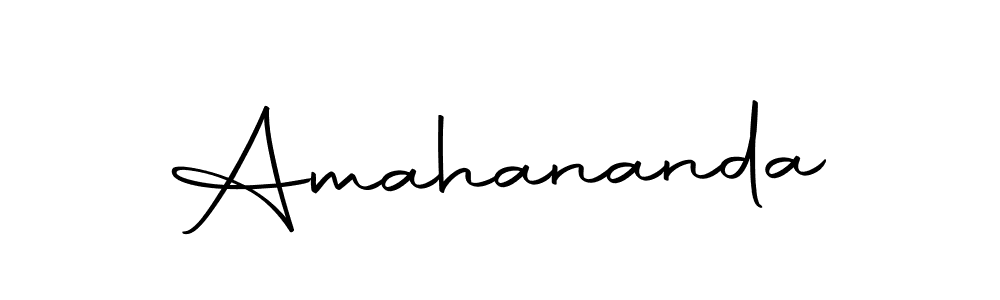 Use a signature maker to create a handwritten signature online. With this signature software, you can design (Autography-DOLnW) your own signature for name Amahananda. Amahananda signature style 10 images and pictures png