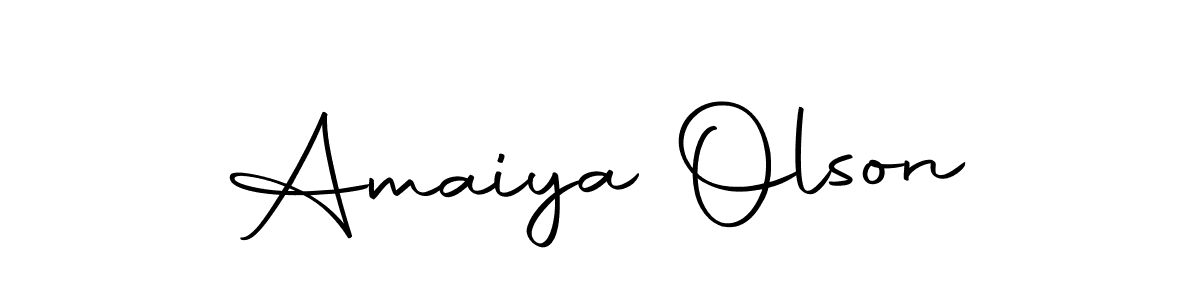 Autography-DOLnW is a professional signature style that is perfect for those who want to add a touch of class to their signature. It is also a great choice for those who want to make their signature more unique. Get Amaiya Olson name to fancy signature for free. Amaiya Olson signature style 10 images and pictures png