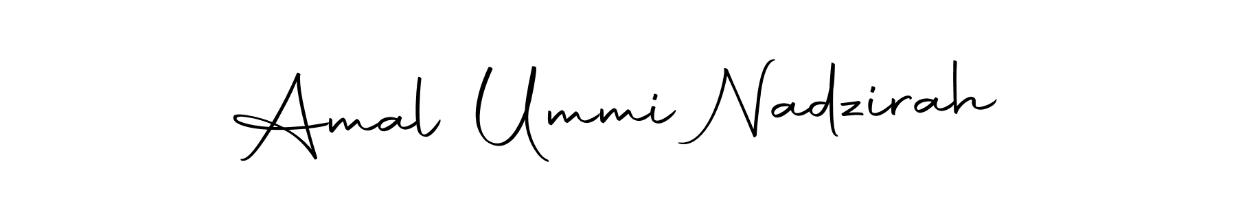 if you are searching for the best signature style for your name Amal Ummi Nadzirah. so please give up your signature search. here we have designed multiple signature styles  using Autography-DOLnW. Amal Ummi Nadzirah signature style 10 images and pictures png