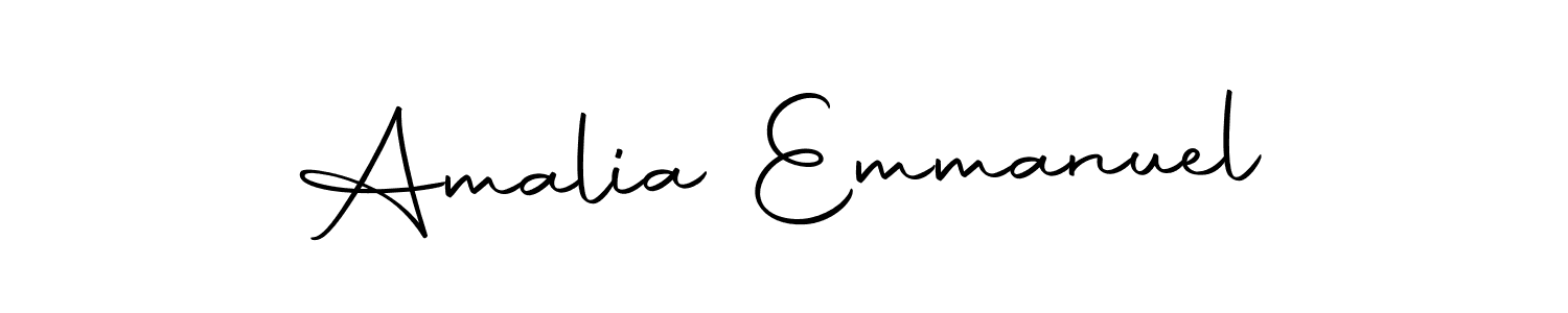 How to make Amalia Emmanuel name signature. Use Autography-DOLnW style for creating short signs online. This is the latest handwritten sign. Amalia Emmanuel signature style 10 images and pictures png